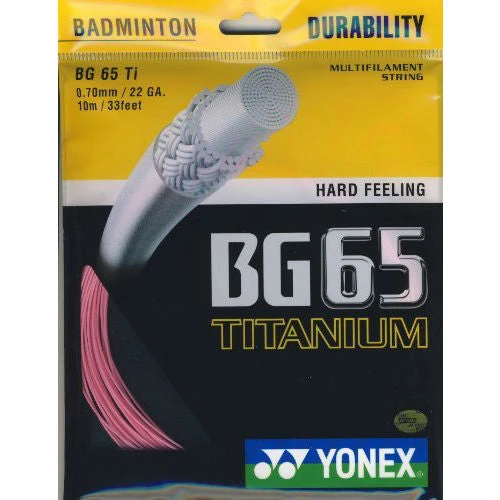 Yonex BG 65Ti Badminton String (Pink) 1 Yonex BG 65Ti Badminton String (Pink)