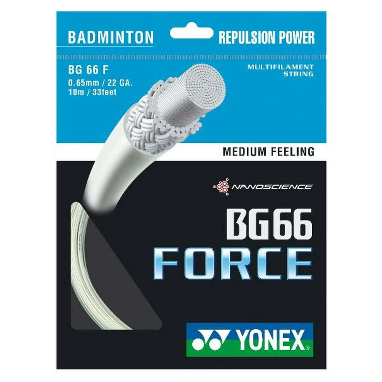 Yonex BG 66 Force Badminton String (White) 1 Yonex BG 66 Force Badminton String (White)