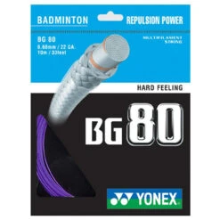 Yonex BG 80 Badminton String (Violet)