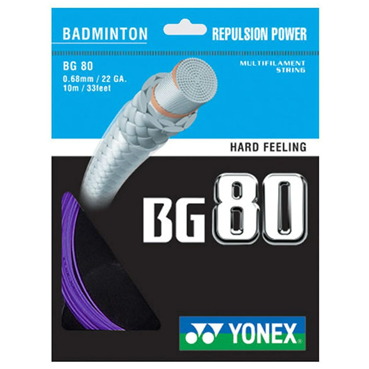 Yonex BG 80 Badminton String (Violet) 1 Yonex BG 80 Badminton String (Violet)