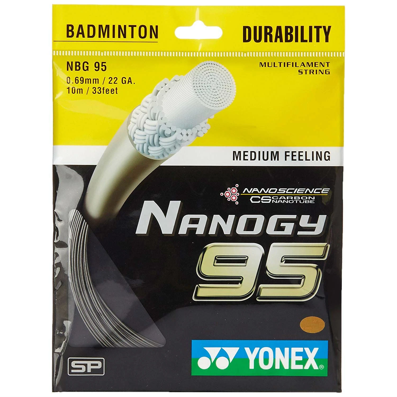 Yonex Nanogy BG 95 Badminton String (Graphite) 1 Yonex Nanogy BG 95 Badminton String (Graphite)