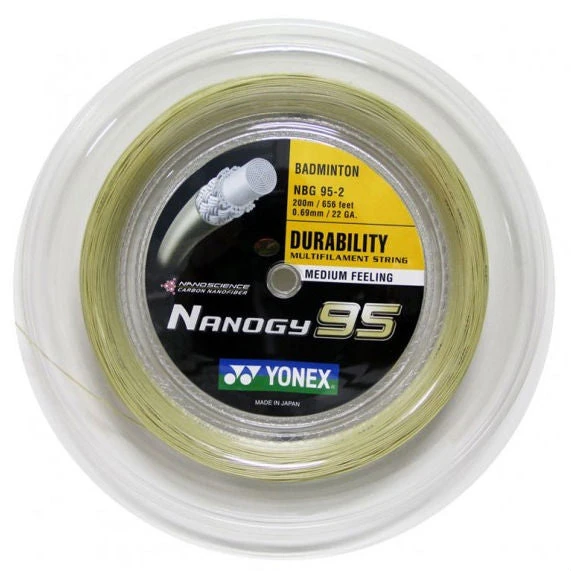 Yonex Nanogy BG 95 Badminton String Reel (Cosmic Gold) 1 Yonex Nanogy BG 95 Badminton String Reel (Cosmic Gold)