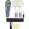 Dunlop Nitro-Star Ssx 1.0 - 4 Player Badminton Set (4 Racquets, 2 Shuttles, Pole, Net)