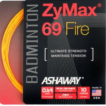 Ashaway ZyMax 69 Fire Badminton String (Orange) 1 Ashaway ZyMax 69 Fire Badminton String (Orange)