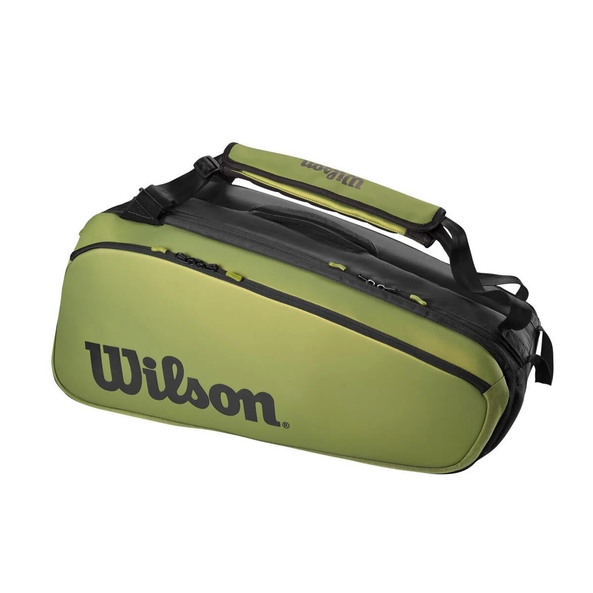 Wilson Blade V8 Super Tour 9 Pack Racquet Bag (Green/Black) 2 Wilson Blade V8 Super Tour 9 Pack Racquet Bag (Green/Black) - Image 2