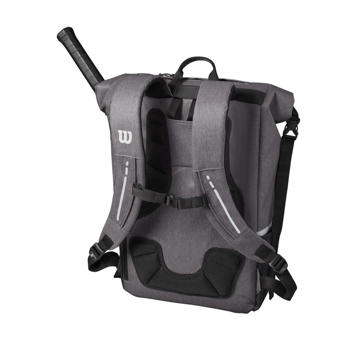 Wilson Roll Top Backpack Racquet Bag (Grey/Black) 4 Wilson Roll Top Backpack Racquet Bag (Grey/Black) - Image 4