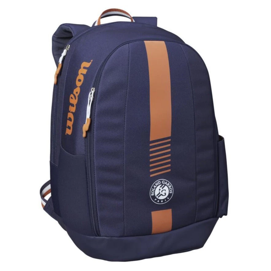Wilson Roland Garros Team Backpack Racquet Bag (Navy/Orange) 1 Wilson Roland Garros Team Backpack Racquet Bag (Navy/Orange)