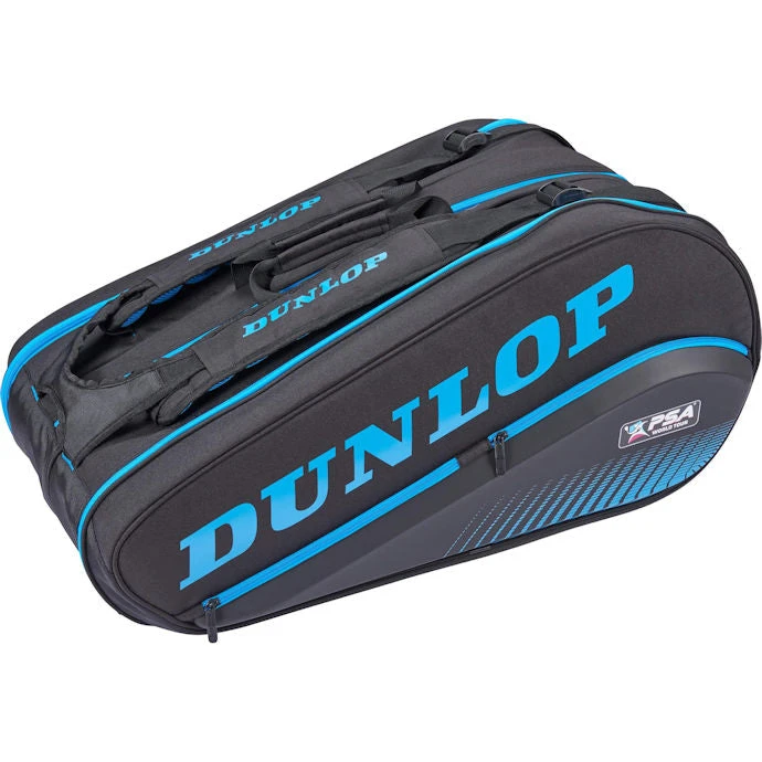 Dunlop PSA 12 Racquet Squash Bag (Black/Blue) 1 Dunlop PSA 12 Racquet Squash Bag (Black/Blue)