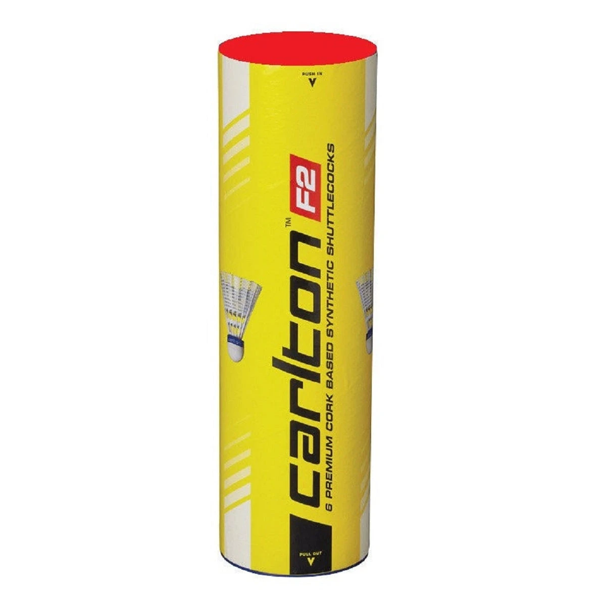 Carlton F2 Nylon Badminton Shuttlecocks (Yellow) (Red Cap) 1 Carlton F2 Nylon Badminton Shuttlecocks (Yellow) (Red Cap)