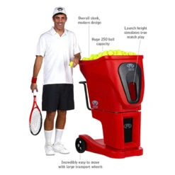 Lobster Phenom 2 Professional Tennis Ball Machine -Racket Equipment Store product man with phenom