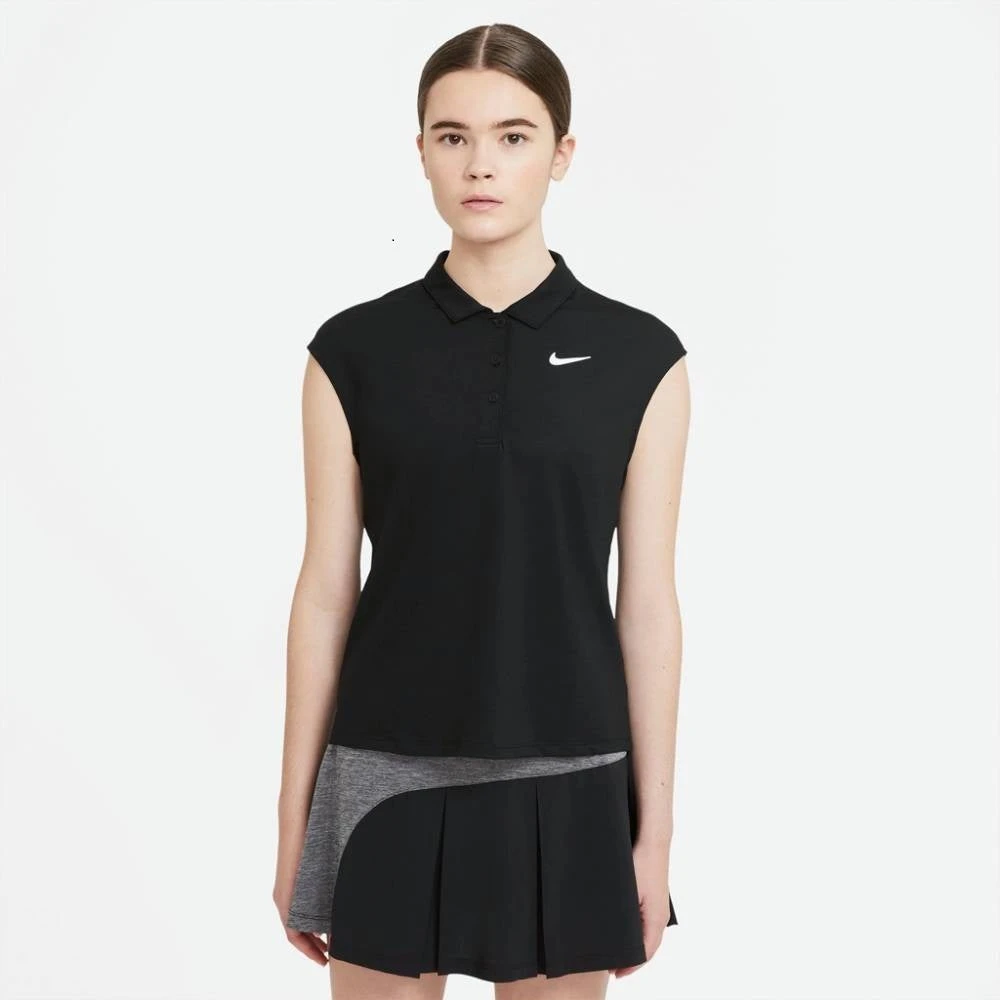 Nike Women's DRI-Fit Victory Polo (Black/White) 1 Nike Women's DRI-Fit Victory Polo (Black/White)