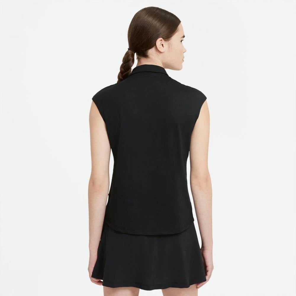 Nike Women's DRI-Fit Victory Polo (Black/White) 2 Nike Women's DRI-Fit Victory Polo (Black/White) - Image 2