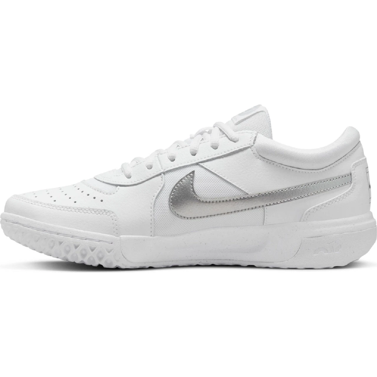 Nike Zoom Lite 3 Women's Tennis Shoe (White/Metallic Silver) 2 Nike Zoom Lite 3 Women's Tennis Shoe (White/Metallic Silver) - Image 2
