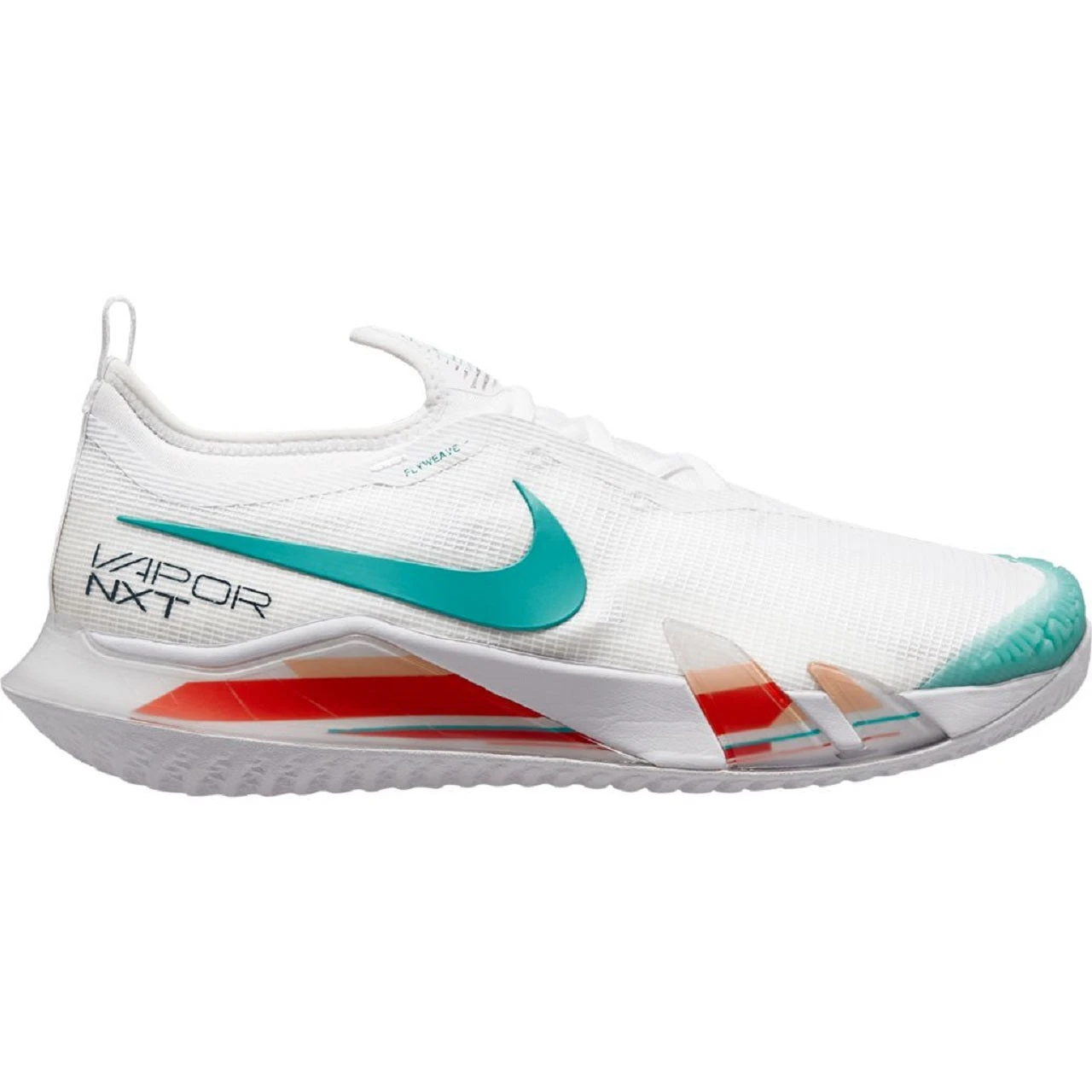 Nike React Vapor NXT Men's Tennis Shoe (White/Washed Teal/Habanero Red) 1 Nike React Vapor NXT Men's Tennis Shoe (White/Washed Teal/Habanero Red)