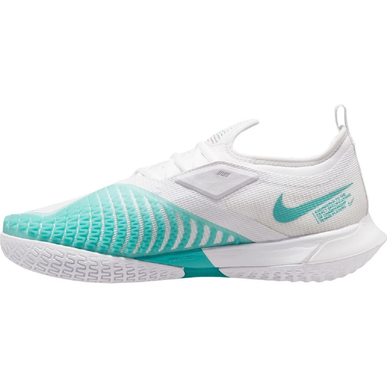 Nike React Vapor NXT Men's Tennis Shoe (White/Washed Teal/Habanero Red) 2 Nike React Vapor NXT Men's Tennis Shoe (White/Washed Teal/Habanero Red) - Image 2