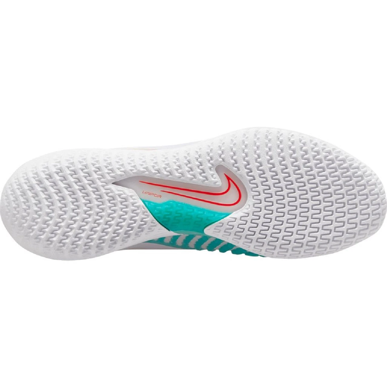 Nike React Vapor NXT Men's Tennis Shoe (White/Washed Teal/Habanero Red) 3 Nike React Vapor NXT Men's Tennis Shoe (White/Washed Teal/Habanero Red) - Image 3